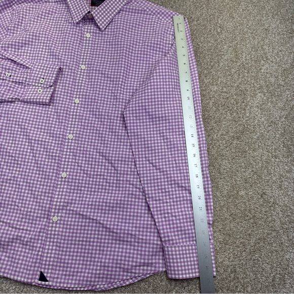 UNTUCKit Men's Lavender Checkered Button Down Meursault Shirt Size XXL - Picture 8 of 14